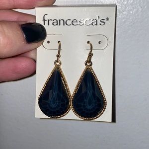 NWT indigo earrings. Perfect condition